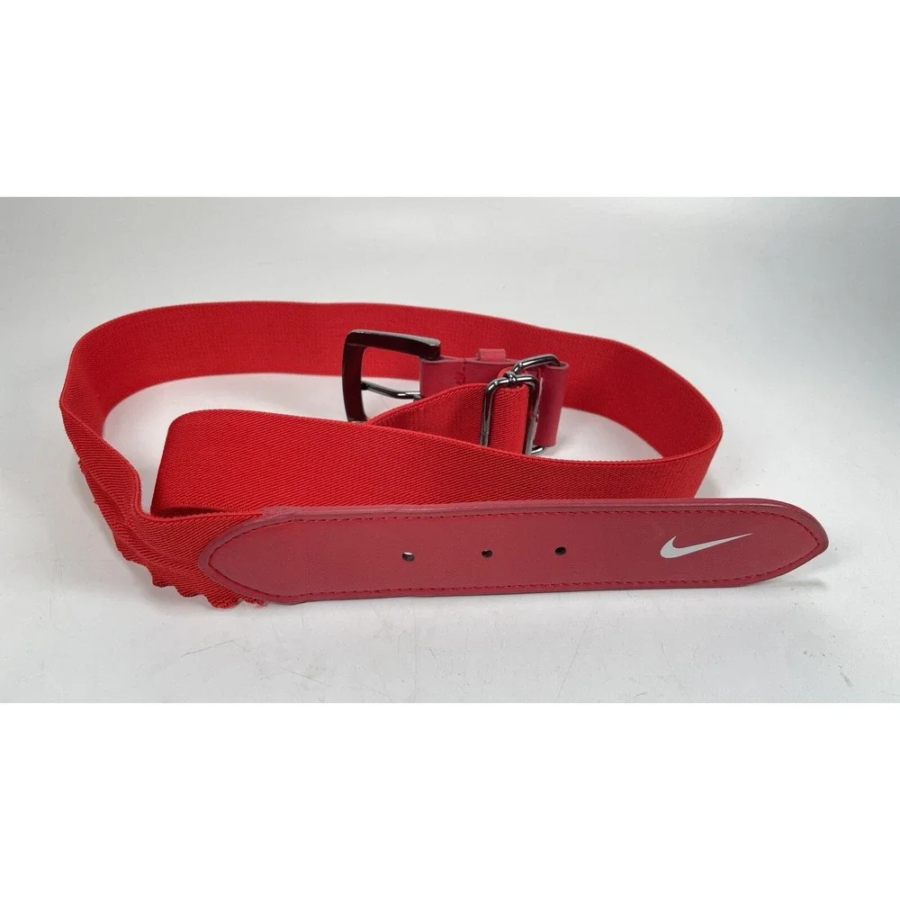 Nike Mens One Size Red 28 to 43 EUC Stretch Baseball Sports Belt